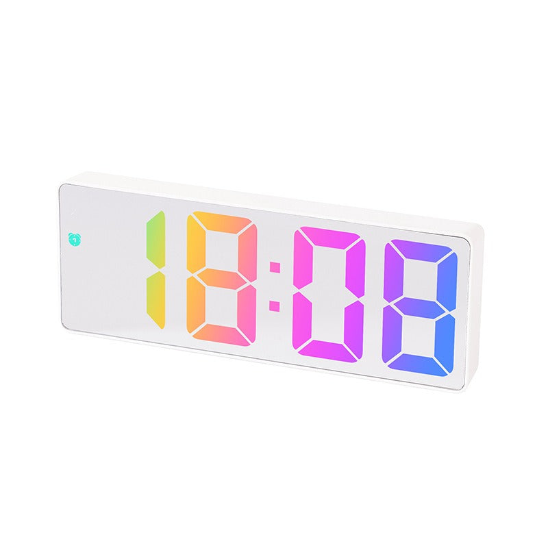 INS Personalized LED Large Character Electronic Clock Bedhead Alarm Clock Simple and Fashionable Colorful Large Screen