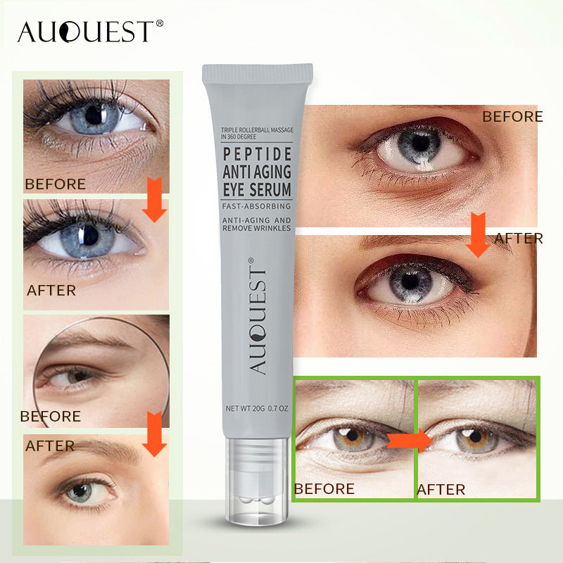 AUQUEST Polypeptide Eye Serum Cream Collagen Roller Eye Cream Massage Stick Dilute Eye Bag Eye Cream