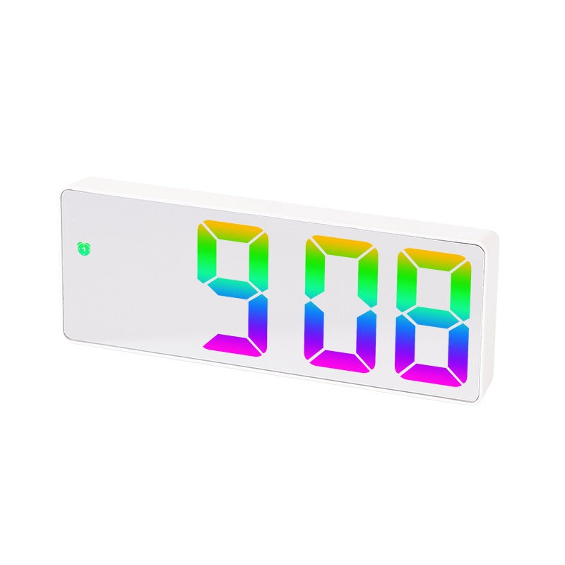 INS Personalized LED Large Character Electronic Clock Bedhead Alarm Clock Simple and Fashionable Colorful Large Screen