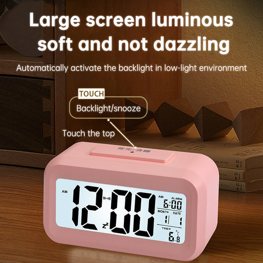 Smart Clock Charging Silent Sleepy Electronic Alarm Clock Intelligent Nightlight Creative Student Digital Alarm Clock