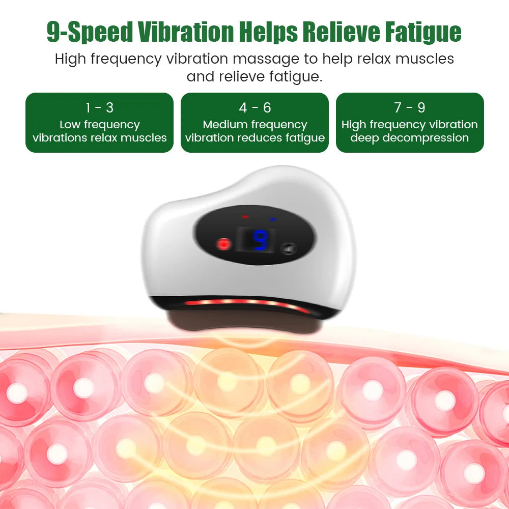 Electric Guasha Massager Hot Compress Eye Massager Stone Heating Vibration Scraping Neck Face Skin Lifting Removal Wrinkle Tool