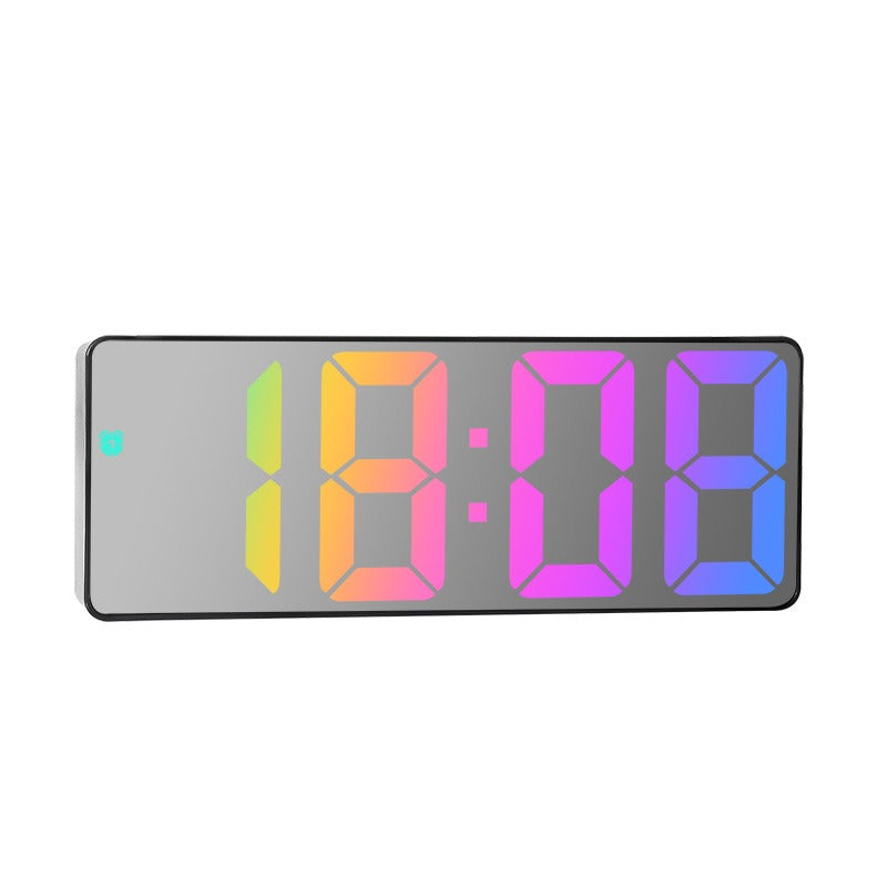 INS Personalized LED Large Character Electronic Clock Bedhead Alarm Clock Simple and Fashionable Colorful Large Screen