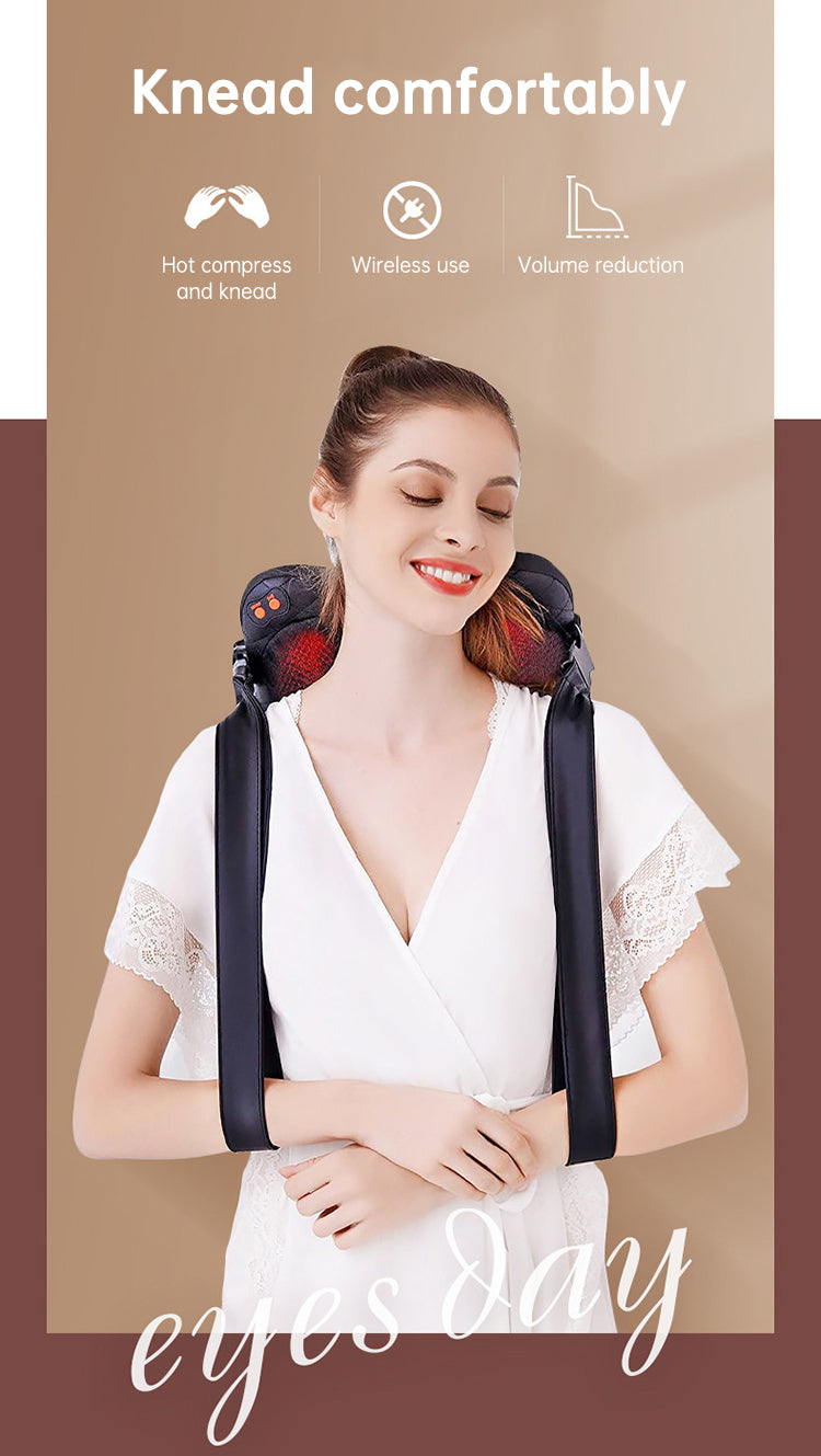 Multifunctional Shiatsu Neck And Back Massager Electric Kneading Cervical Smart Neck Shoulder Massager Machine With Heating