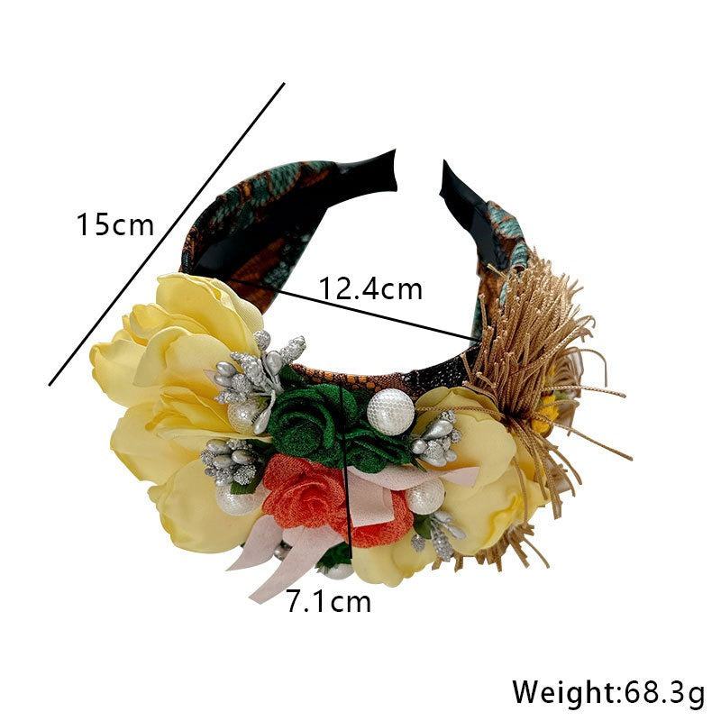 Fashionable and versatile handmade fabric flower headbands