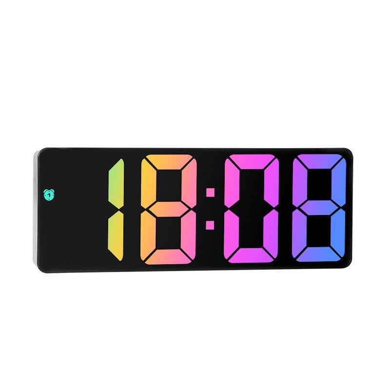 INS Personalized LED Large Character Electronic Clock Bedhead Alarm Clock Simple and Fashionable Colorful Large Screen