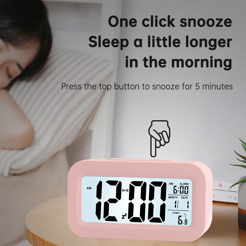 Smart Clock Charging Silent Sleepy Electronic Alarm Clock Intelligent Nightlight Creative Student Digital Alarm Clock