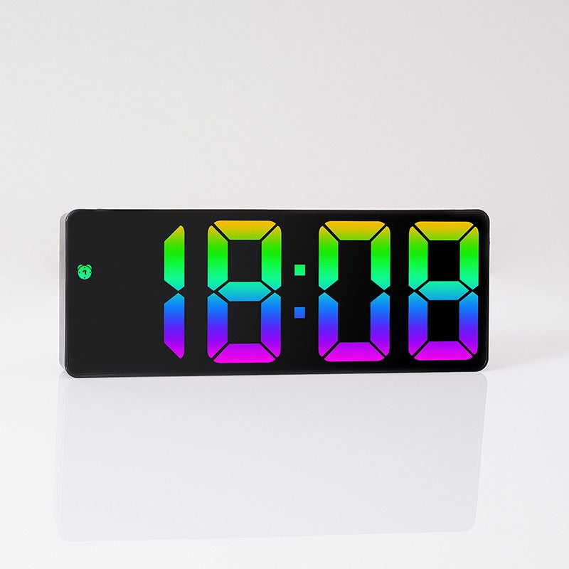 INS Personalized LED Large Character Electronic Clock Bedhead Alarm Clock Simple and Fashionable Colorful Large Screen