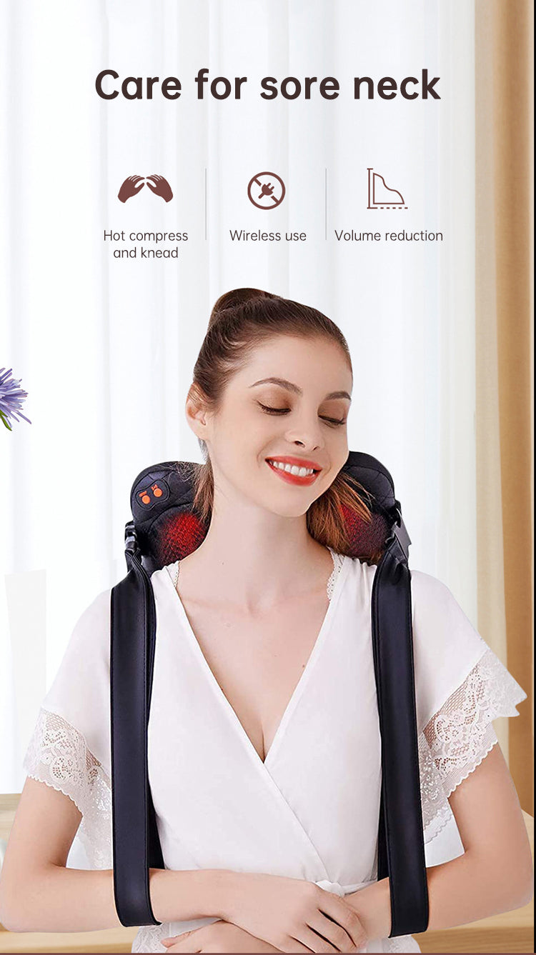 Multifunctional Shiatsu Neck And Back Massager Electric Kneading Cervical Smart Neck Shoulder Massager Machine With Heating