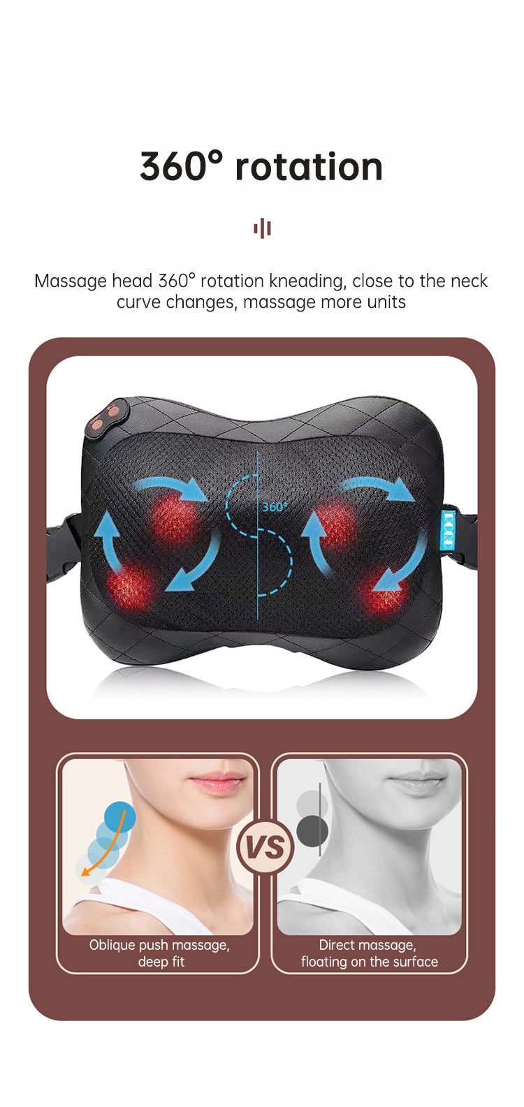 Multifunctional Shiatsu Neck And Back Massager Electric Kneading Cervical Smart Neck Shoulder Massager Machine With Heating