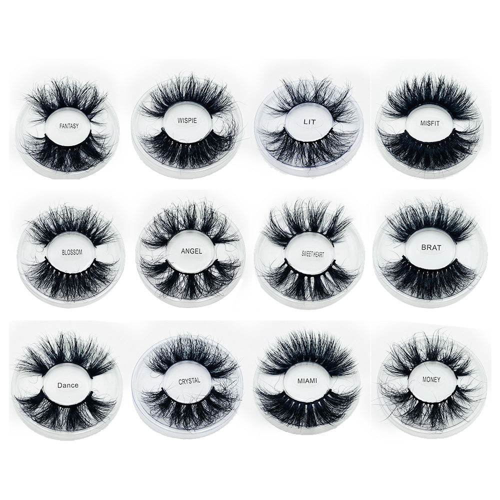 Fluffy Eyelashes 8D 25mm Mink Eyelashes 27mm Long Thick Net Red False Eyelashes