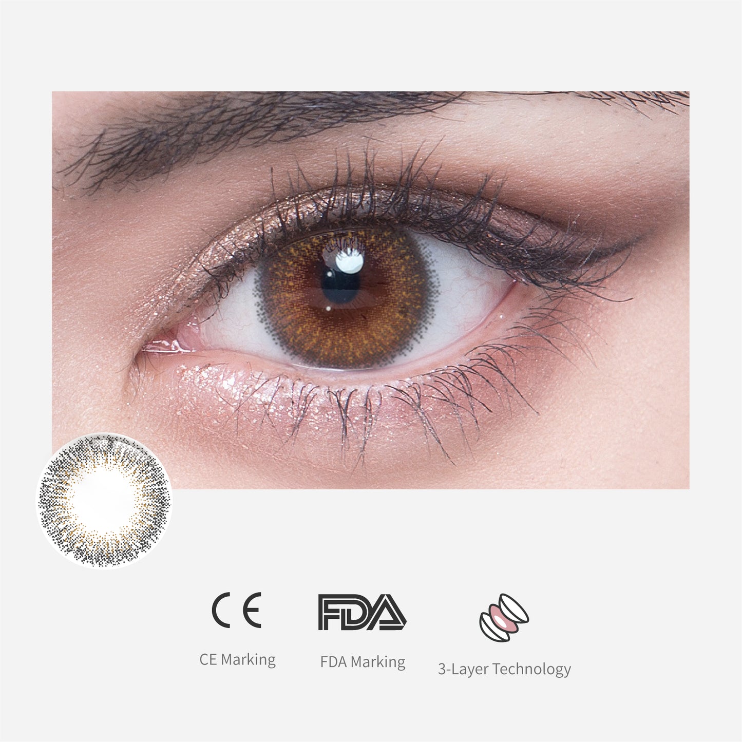 1Pcs  FDA Certificate Eyes Beautiful Pupil Colorful Girl Cosplay Contact Lenses