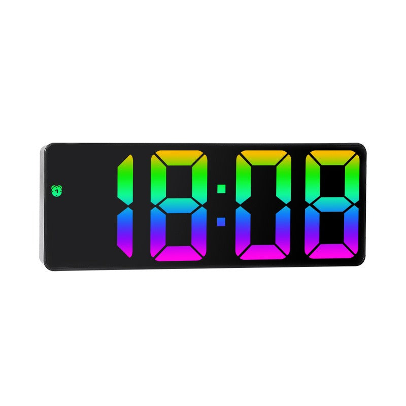 INS Personalized LED Large Character Electronic Clock Bedhead Alarm Clock Simple and Fashionable Colorful Large Screen