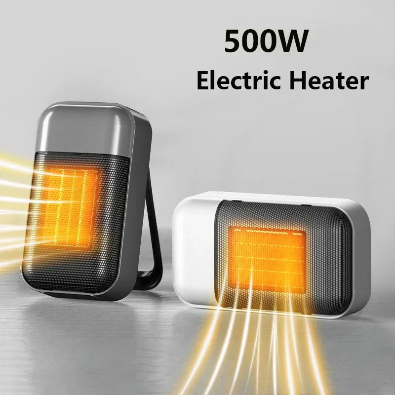 500W Electric Fan Heater Space Heater PTC Fast Heating 110V/220V Office Desktop Portable Electric Heater Radiator Air Heaters