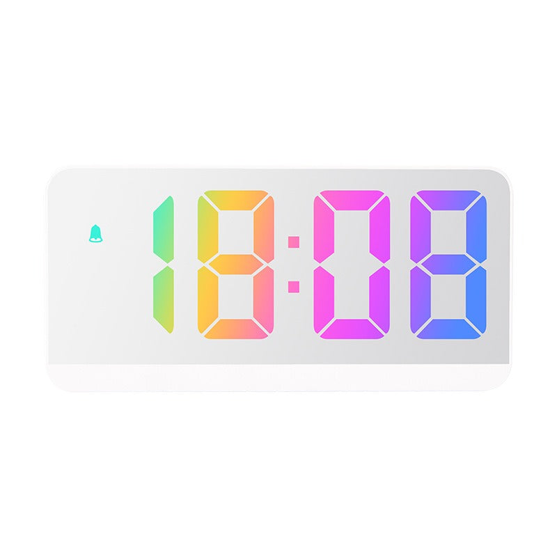 INS Personalized LED Large Character Electronic Clock Bedhead Alarm Clock Simple and Fashionable Colorful Large Screen