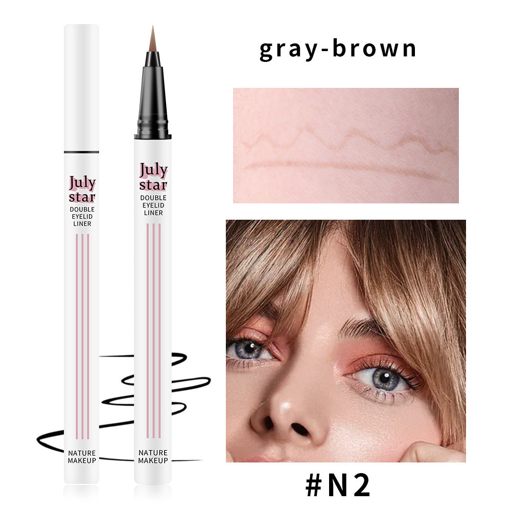 Liquid Sleeper Pen Waterproof Quick Dry Brown Non-Smudge Eyeliner Liquid Pen Eye Makeup Long Lasting Eyeliner