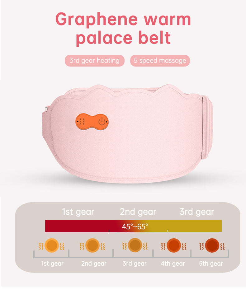 App Abdomen And Waist Warm Palace Massage Belt Treasure Uterus Belt For Pain Relief Front And Rear Double Zone Heating