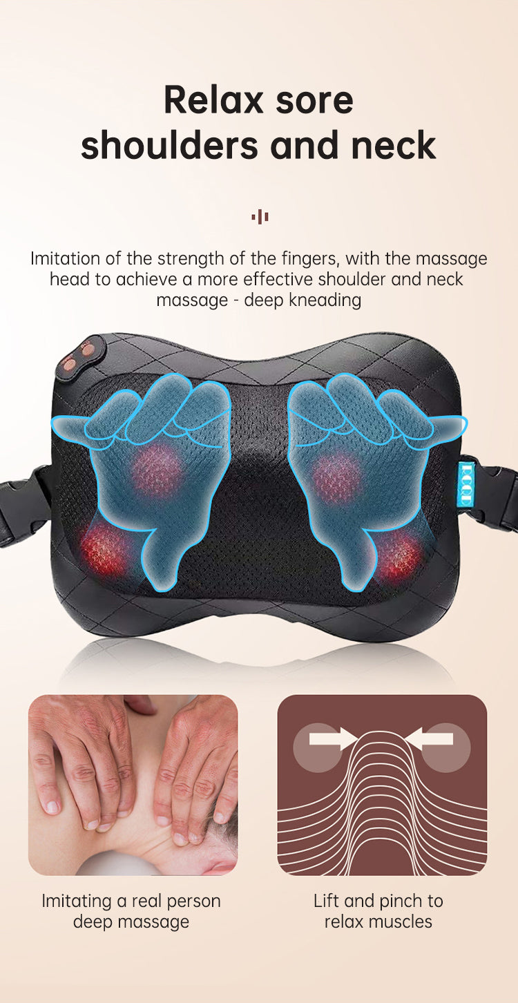 Multifunctional Shiatsu Neck And Back Massager Electric Kneading Cervical Smart Neck Shoulder Massager Machine With Heating