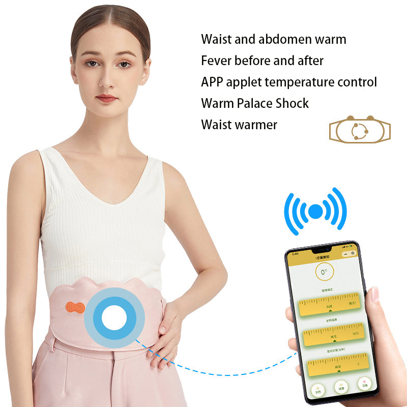 App Abdomen And Waist Warm Palace Massage Belt Treasure Uterus Belt For Pain Relief Front And Rear Double Zone Heating