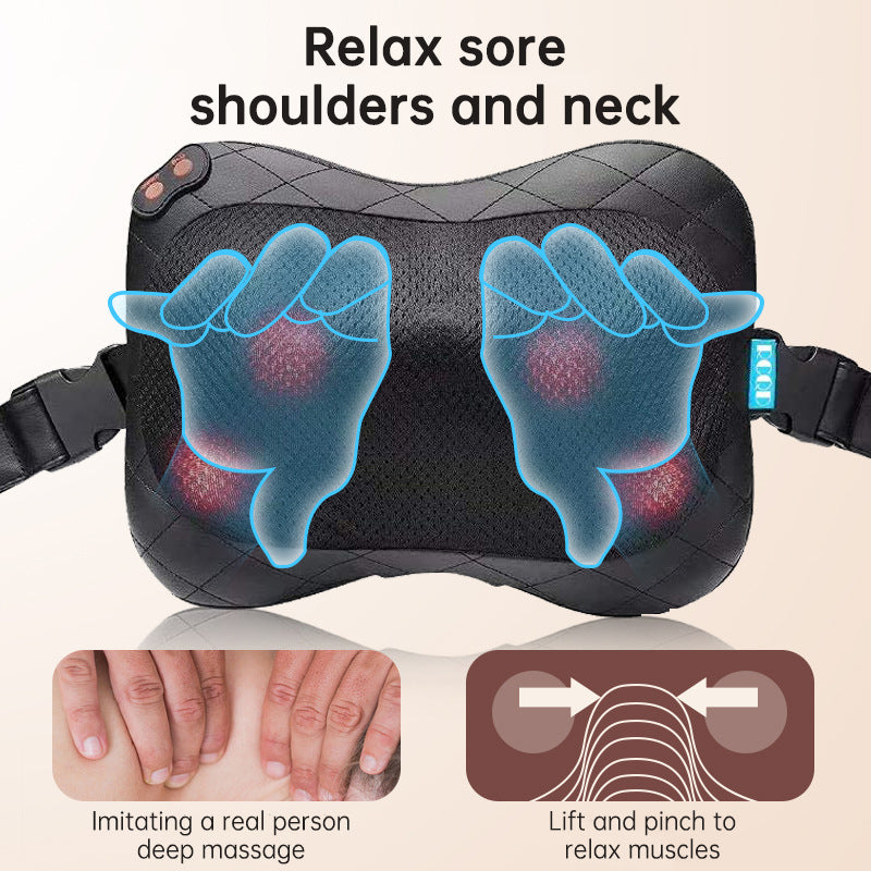 Multifunctional Shiatsu Neck And Back Massager Electric Kneading Cervical Smart Neck Shoulder Massager Machine With Heating