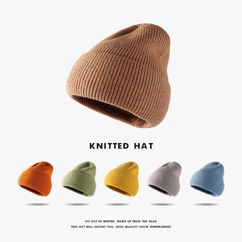 Outdoor knitted warm beanie