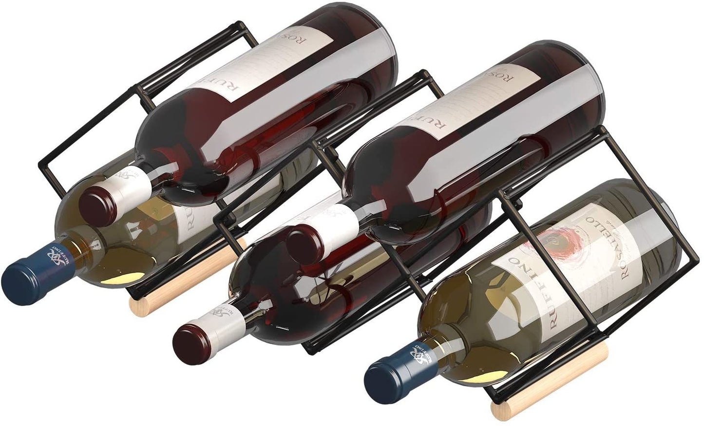 Mecor Countertop Wine Rack, 5 Bottle Tabletop Wine Holder Storage Stand