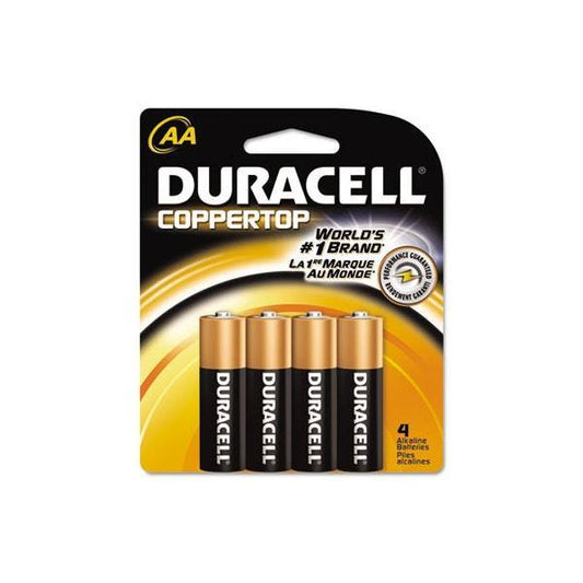 Duracell Coppertop Alkaline Batteries AA 4/Pack Case Pack 5