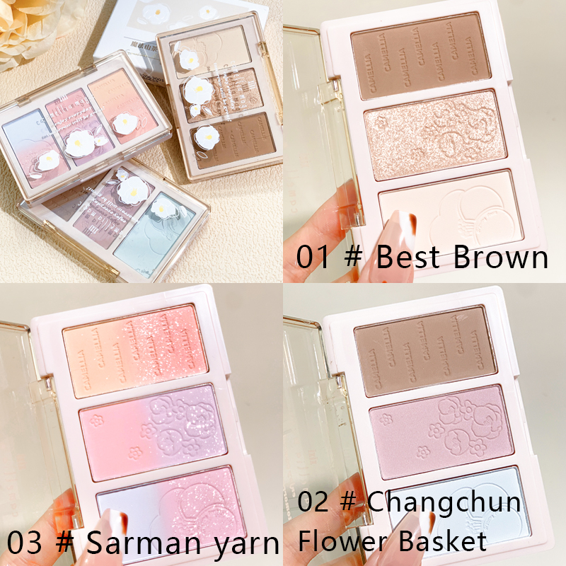 Cha Li Hua Nai three color contouring powder tray