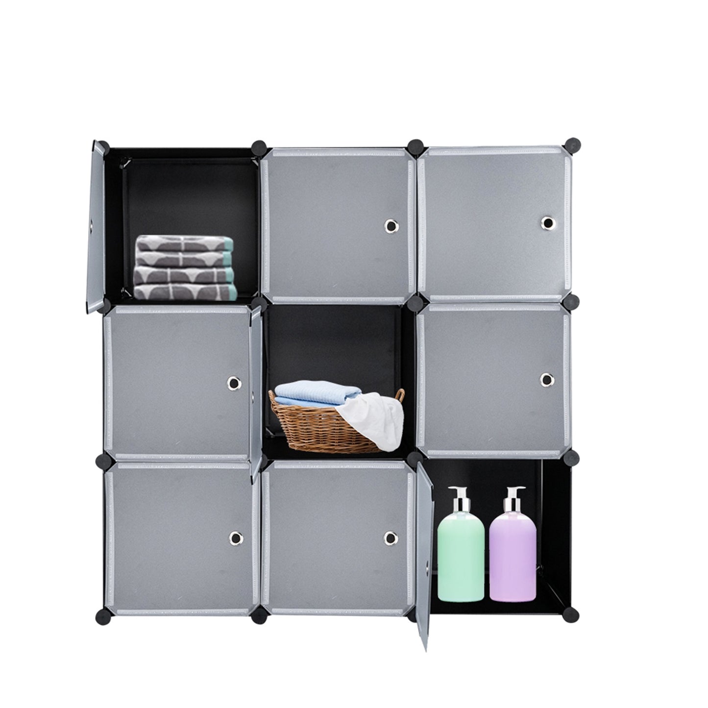 DIY Plastic Closet Cabinet, Modular Book Shelf Organizer Units