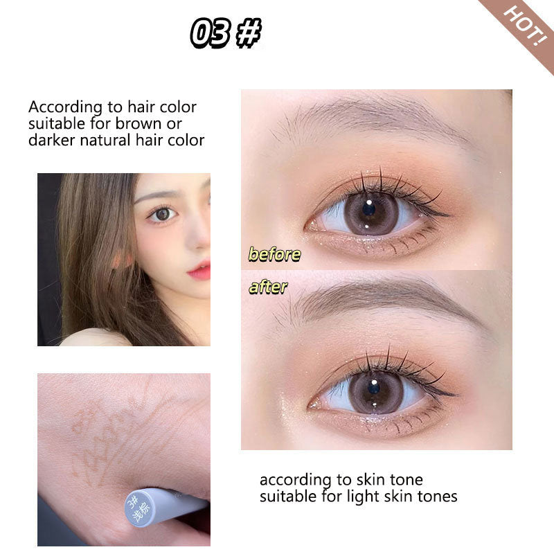 3/1 Pcs Liquid Wenkbrauw Tattoo Potlood 0.01Mm Ultra Dunne Kop Waterdichte Wenkbrauw Pen Zweet-Proof Gemakkelijk Om Kleur eye Cosmetische Make-Up