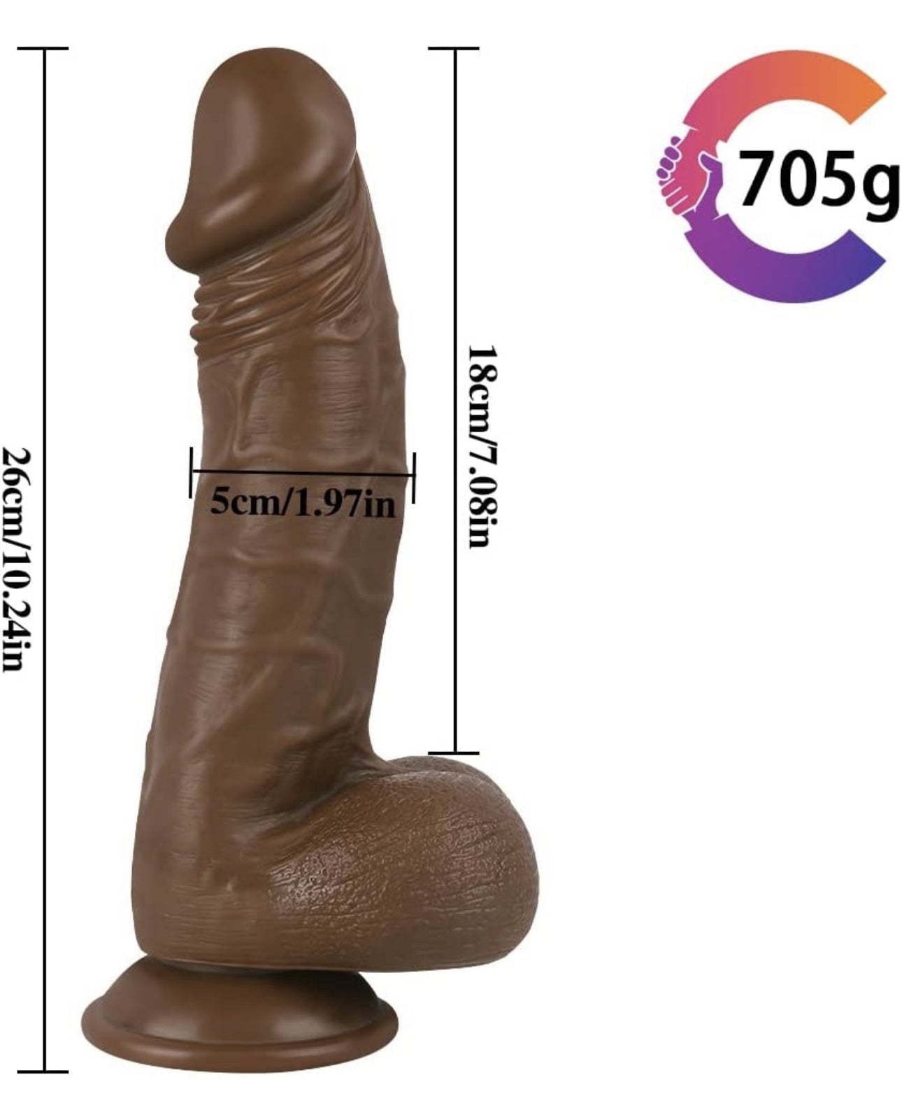 Massive Huge Giant 10 inch Realistic Dildos;  Big Lifelike Huge Penis with Strong Suction Cup for Hand-Free Play Vagina G-spot Anal Simulate;  Women Female Couples Masturbate