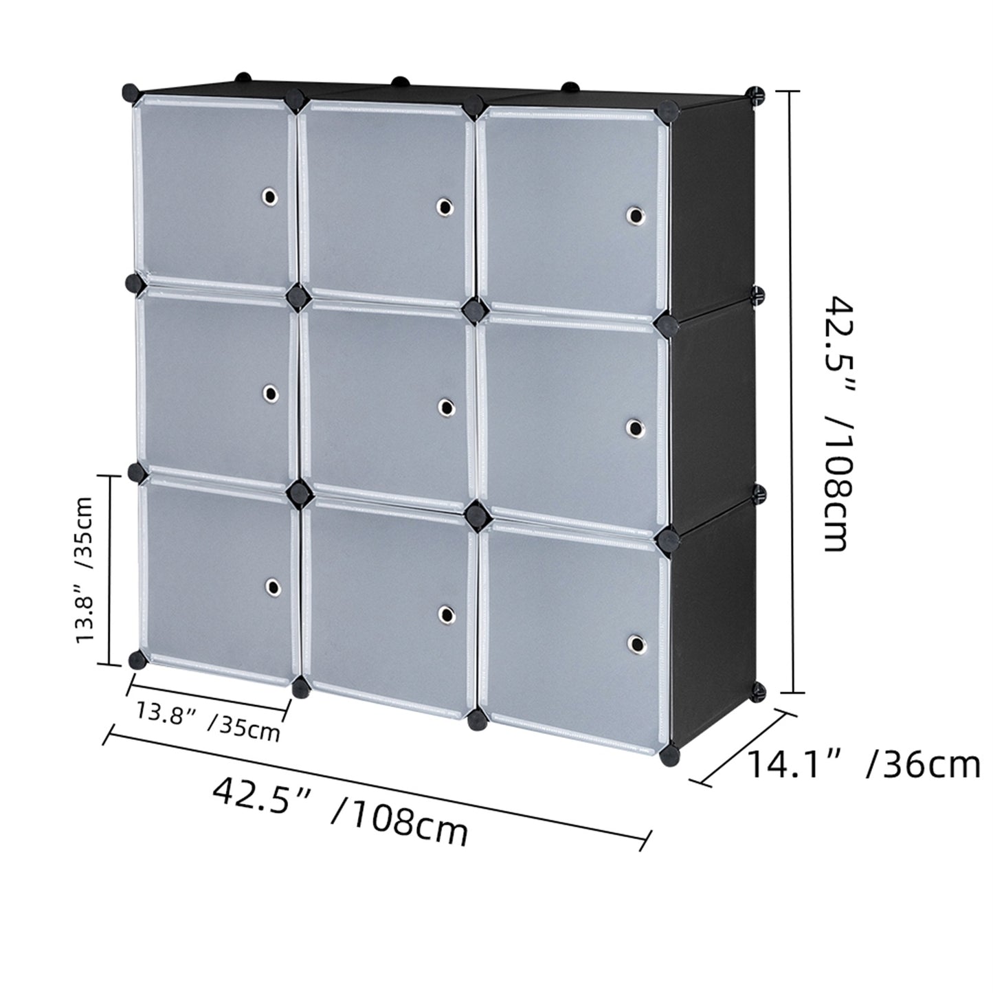 DIY Plastic Closet Cabinet, Modular Book Shelf Organizer Units