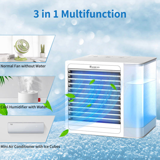 Portable Air Conditioner Fan, 3 in 1 Personal Air Cooler and Humidifier