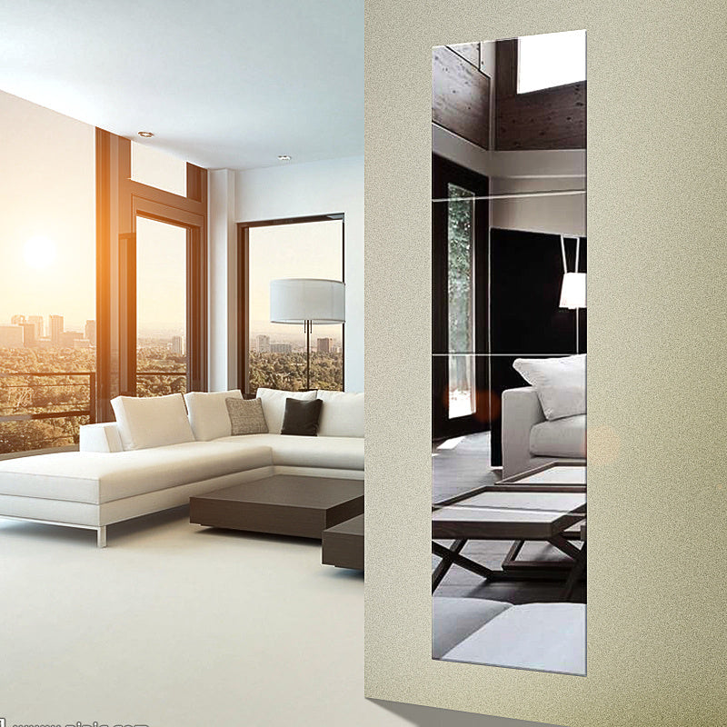 Wall Mirrors Flexible Real Glass Flat Frameless