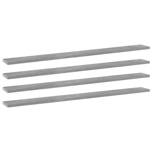 Bookshelf Boards 4 pcs Concrete Gray