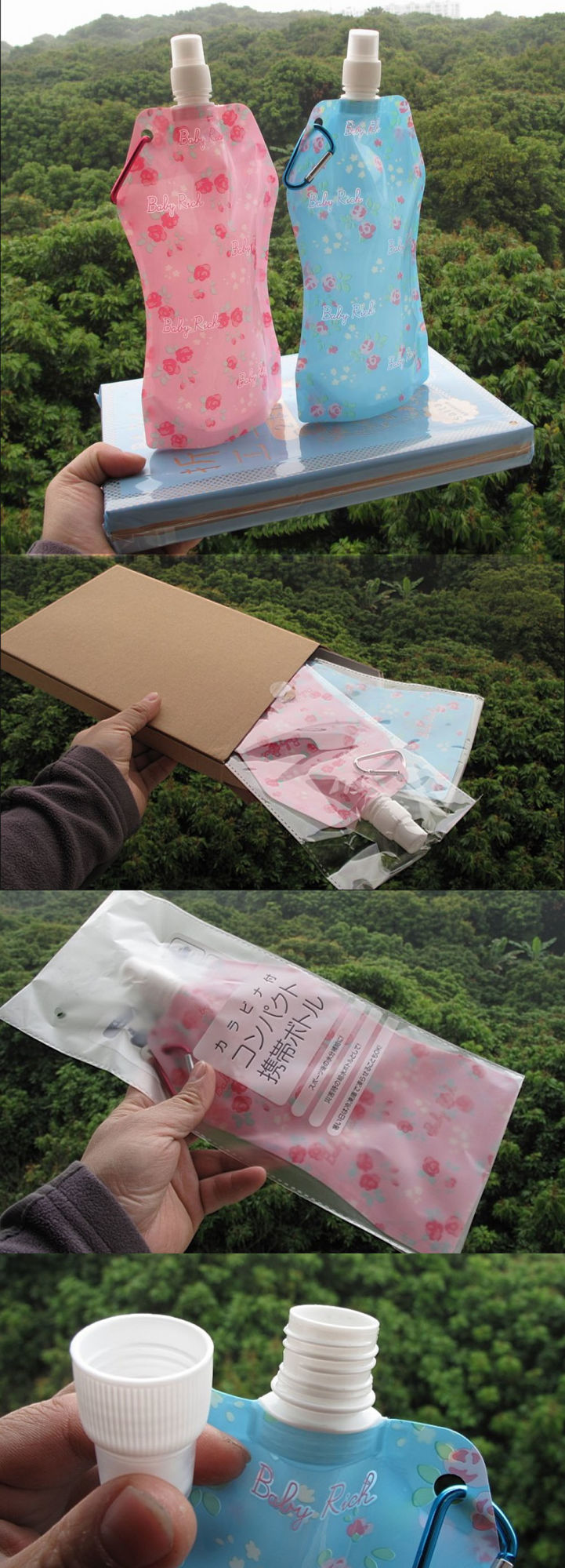 [BLUE & PINK]Creative SAKURA Anti-Bottle Hiking/Camping Water Bag