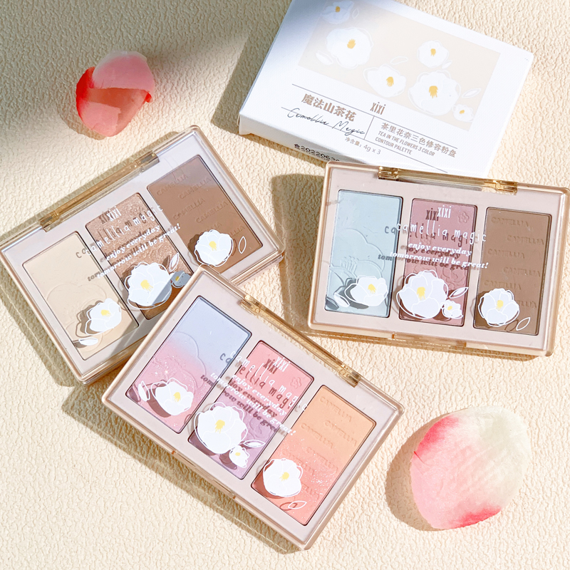 Cha Li Hua Nai three color contouring powder tray